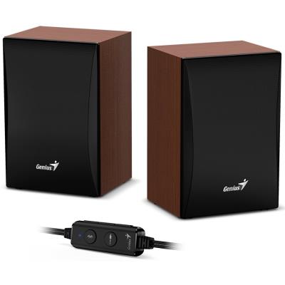 GENIUS repro SP-HF380BT/ 2.0/ Bluetooth/ 3W/ dřevěné/ barva dřevo