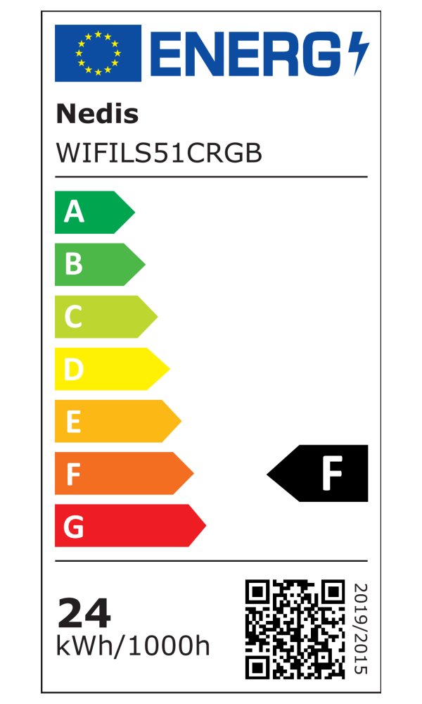 NEDIS Wi-Fi chytrý LED pásek/ 24W/ 230V/ IP65/ 700lm/ RGB/ Nedis® SmartLife/ 5m