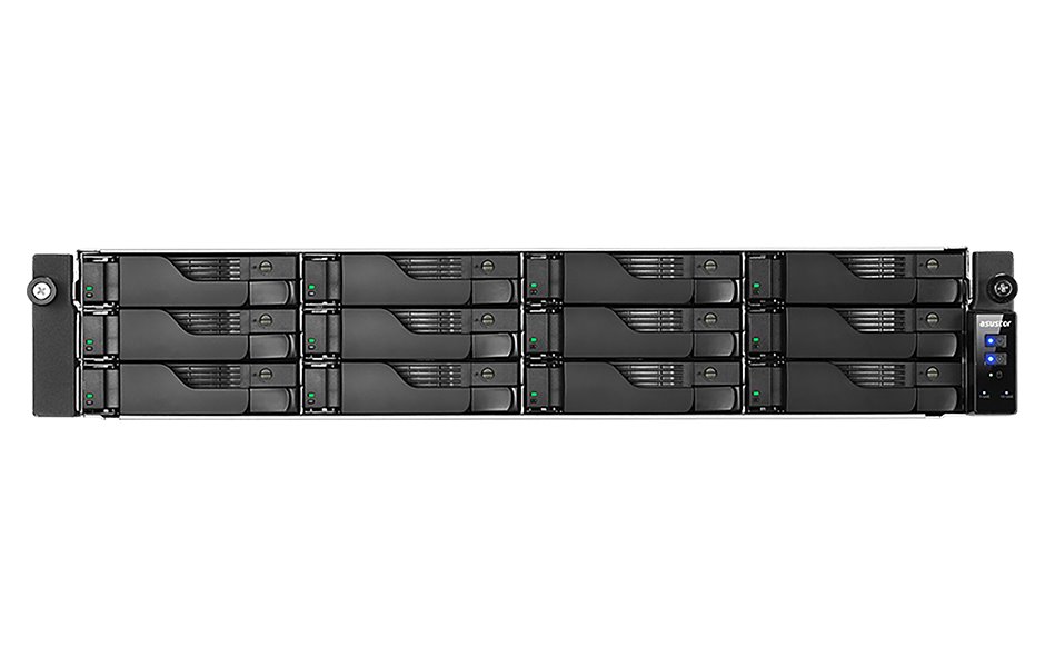 Asustor NAS AS6512RD/RAIL KIT / 12x 2,5"/3,5" SATA III/ Atom C3538 2,1GHz/ 8GB/ 2x1GbE+ 2x2.5GbE/ 4x USB 3.0/ red. zdroj