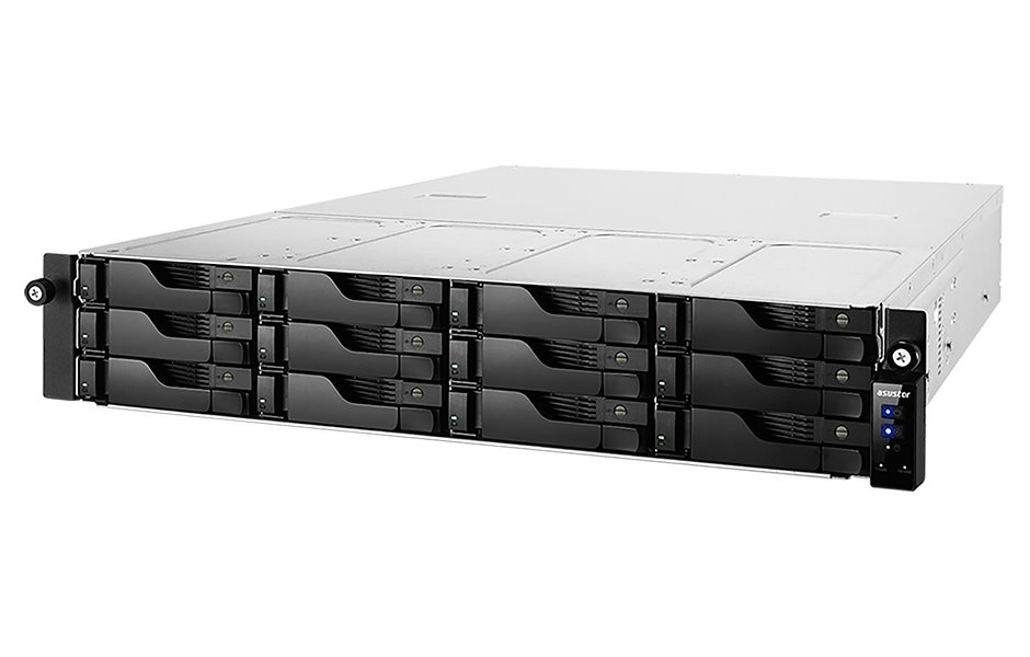 Asustor NAS AS6512RD/RAIL KIT / 12x 2,5"/3,5" SATA III/ Atom C3538 2,1GHz/ 8GB/ 2x1GbE+ 2x2.5GbE/ 4x USB 3.0/ red. zdroj