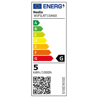 NEDIS Wi-Fi chytrá LED žárovka s vláknem/ E27/ A60/ 4,9W/ 230V/ 360lm/ teplá až studená bílá/ stmívatelná/ zlatá