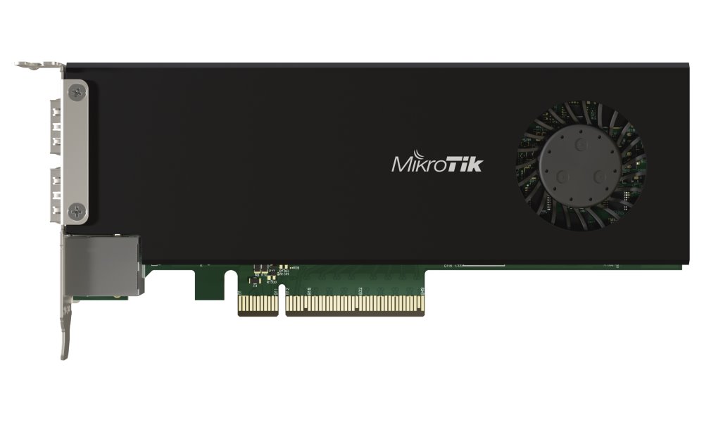 MikroTik CCR2004-1G-2XS-PCIe, PCIe 3.0 karta, 1 Gbit LAN, 2x SFP28