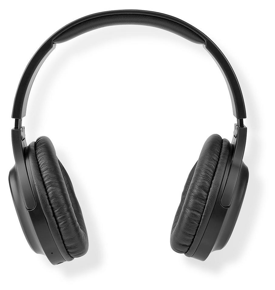 NEDIS bezdrátová sluchátka + mikrofon/ OVER-EAR/ výdrž 20 hodin/ ovládání stiskem/ ovládání hlasitosti/ černé