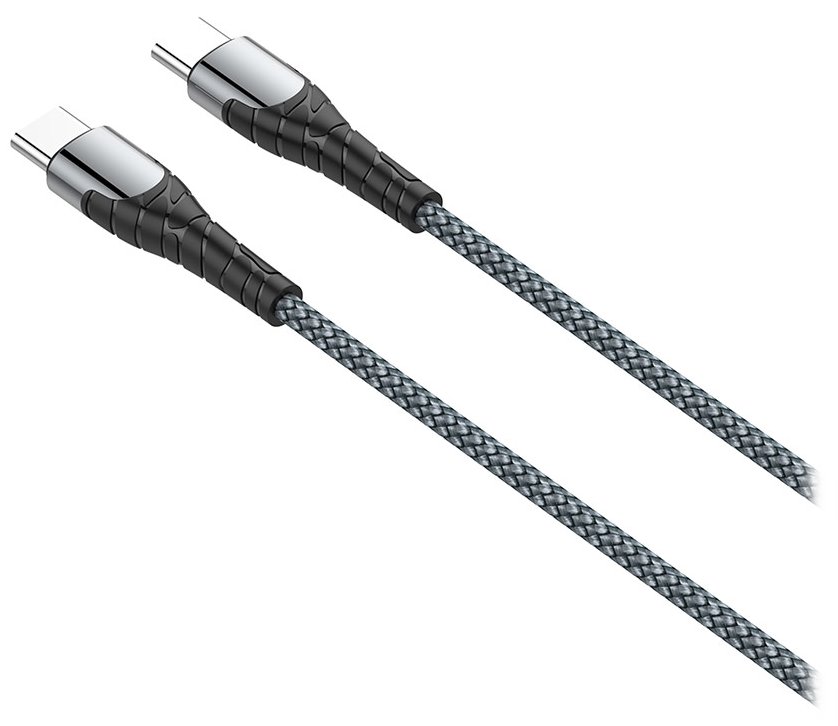 Colorway Datový Kabel USB-C/ USB-C/ 3A/ Fast Charging 65W/ 1m/ Šedivý