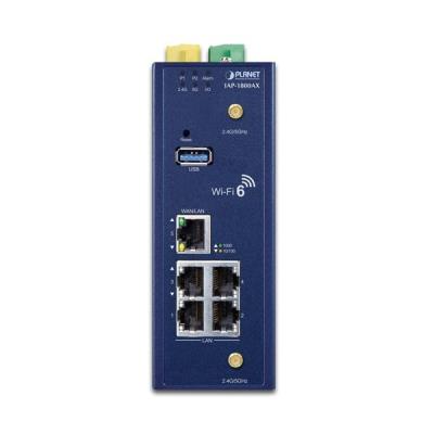 Planet IAP-1800AX Průmyslový WiFi AP dual 2,4/5GHz, 802.11ax 1800Mbps, VLAN, IP30, -40až+75st, 9-54VDC