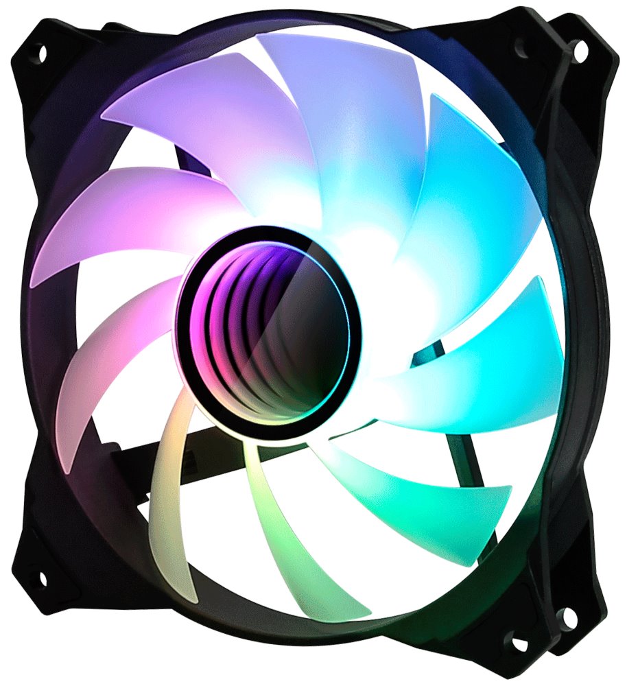 Zalman sada 3 ks ventilátorů ZM-IF120 / 120mm / ARGB / 3-pin / bíločerný