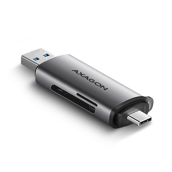 AXAGON čtečka paměťových karet MicroSD/SD / CRE-SAC / USB-A / USB-C / 3.2 Gen1 /