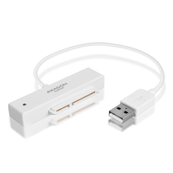AXAGON pouzdro na 2,5" disk / ADSA-1S / USB 2.0 / SATA / USB-A / bílé
