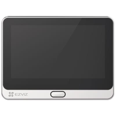 EZVIZ chytrý dveřní videotelefon DP2C/ Wi-Fi/ kamera 1080p/ H.265/ kukátko/ zvonek/ IR do 5 m/ PIR/ LCD 4,3"/ stříbrný