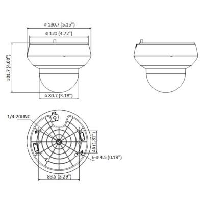 HiLook Powered by HIKVISION/ PTZ-N2204I-DE3(F)/ 2Mpix/ objektiv 4x/ H.265+/ IP66+IK10/ IR 20m
