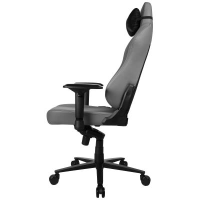 AROZZI herní židle PRIMO Full Premium Leather Anthracite/ 100% přírodní italská kůže/ světle šedá