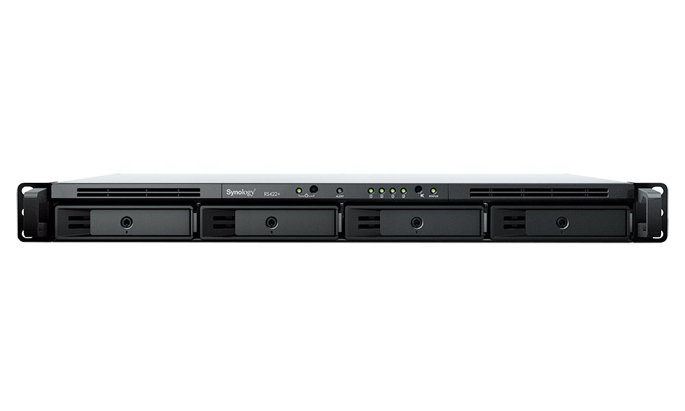 Synology RS422+   1U, 4x SATA, 2GB RAM, 1x USB 3.0, 2x GbE, 1x PCIe