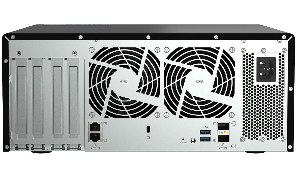 QNAP TS-h1290FX-7232P-64G   AMD EPYC, 64GB ECC RAM, 12x 2,5" U.2, 2x 2,5GbE 2x 25GbE