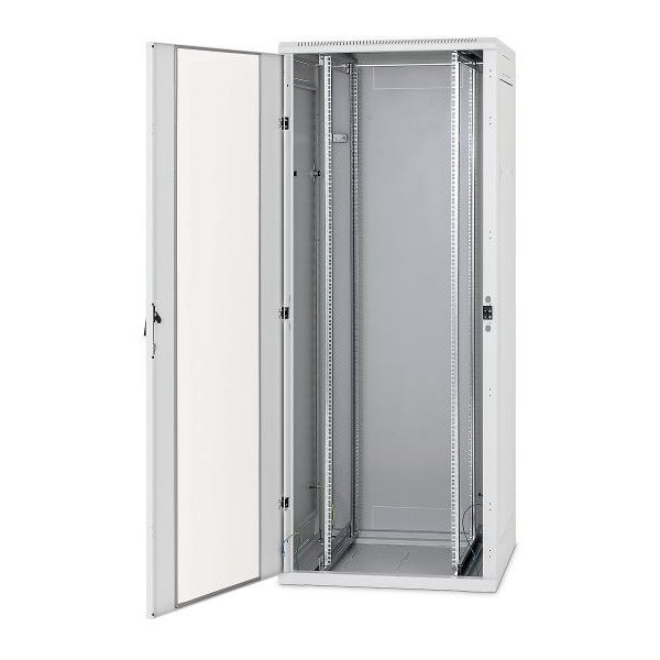 Triton 19" rozvaděč stojanový 42U/600x900, typ RT, nosnost 1200kg, skleněné dveře, RAL7035, šedý