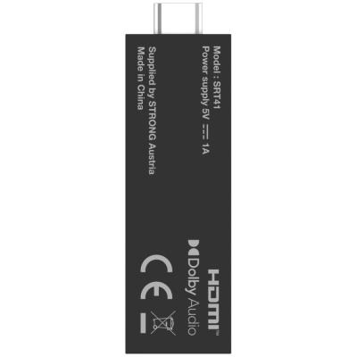 STRONG 4K Google TV stick SRT 41/ 4K Ultra HD/ H.265/ HDMI/ micro USB/ BT/ Wi-Fi/ Chromecast/ NETFLIX/ Android 11/ černý
