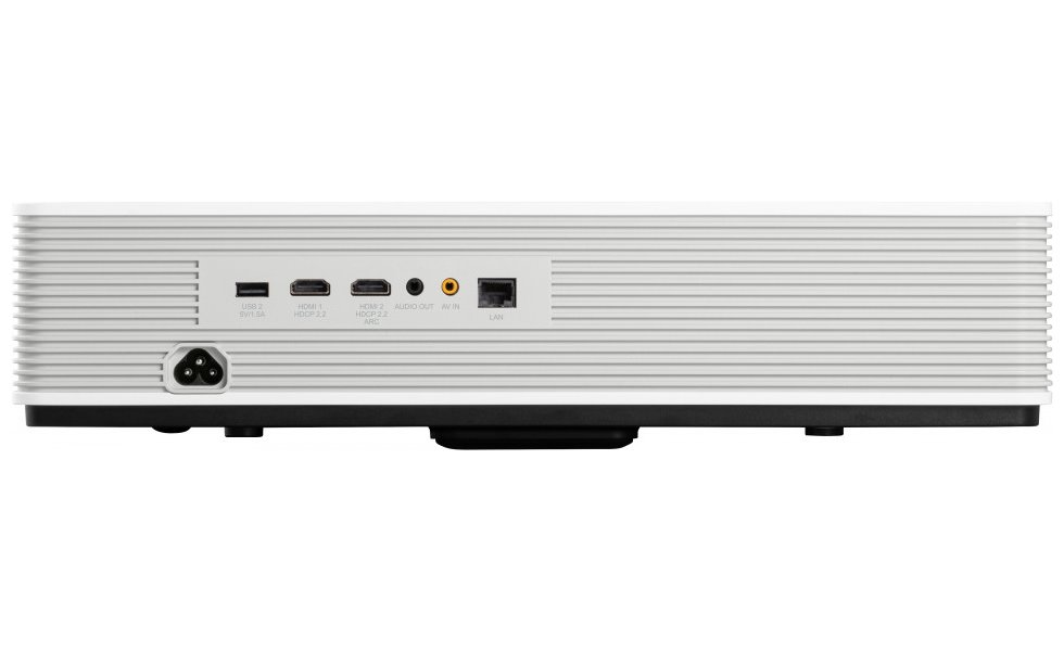 ViewSonic X2000L-4K/DLP laser/ ultraShortThrow/2000 ANSI/3000000:1/Repro/AV/2xHDMI/2xUSB/RJ45/WiFi/phone control/bílý