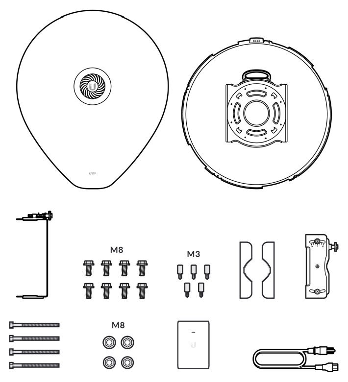 Ubiquiti AirFiber 60 XG - 60 GHz rádio (57-66 GHz), PtP, 45 dBi, SFP+ port, 5 GHz záloha, až 6 Gbps propustnost