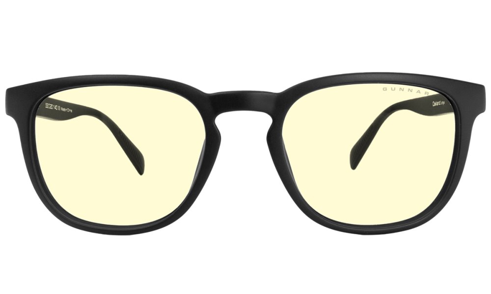 GUNNAR kancelářske/herní brýle OAKLAND ONYX * jantarová skla * BLF 65 * GUNNAR focus