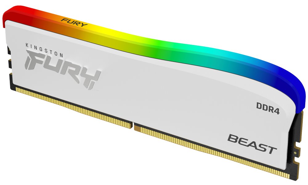KINGSTON FURY Beast RGB 16GB DDR4 3600MT/s / CL18 / DIMM / Bílá