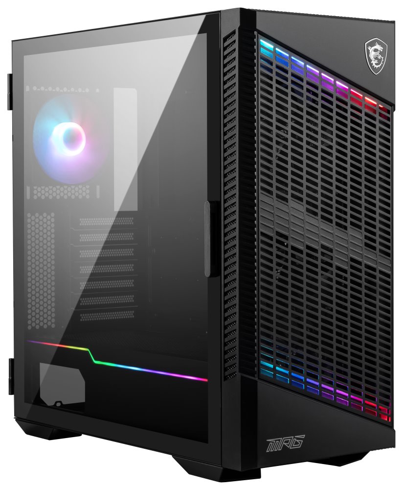 ROZBALENÉ - MSI skříň MPG VELOX 100P AIRFLOW/ bez zdroje/ levé temp. sklo/ 3x 120mm/ 1x 120mm ARGB/1x USB3.1 Type-C/2x US...