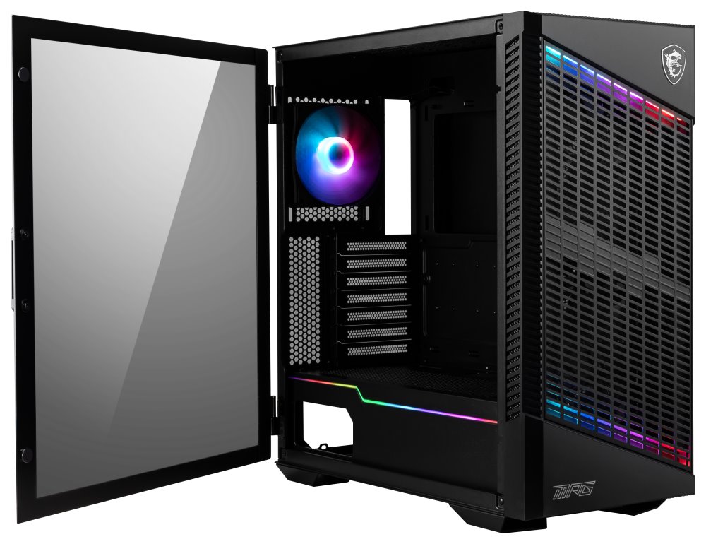 ROZBALENÉ - MSI skříň MPG VELOX 100P AIRFLOW/ bez zdroje/ levé temp. sklo/ 3x 120mm/ 1x 120mm ARGB/1x USB3.1 Type-C/2x US...