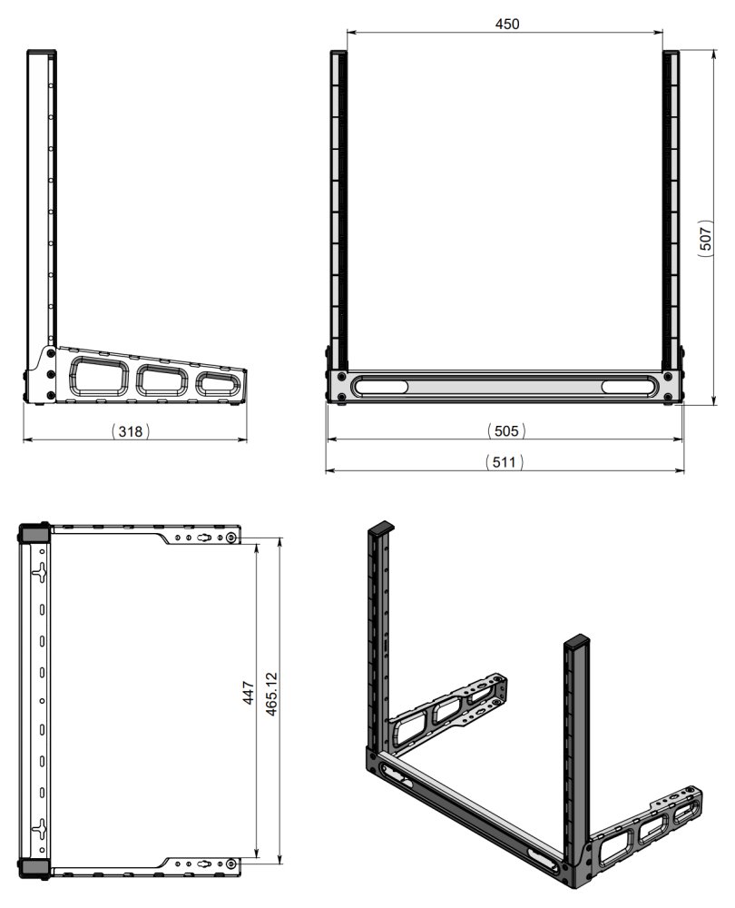 MikroTik SR-10U samostatně stojící držák pro rack 19" zařízení
