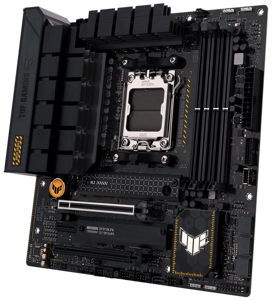 ASUS TUF GAMING B650M-PLUS WIFI / AMD B650 / AM5 / 4x DDR5 / 2x M.2 / HDMI / DP / USB-C / WiFi / mATX