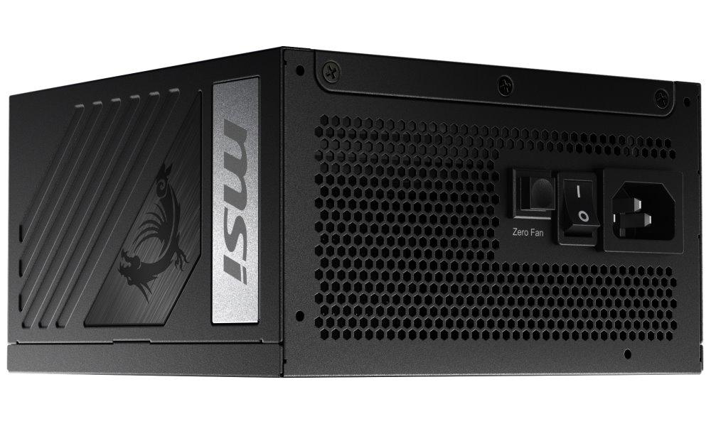 MSI zdroj MPG A1000G PCIE5/ 1000W/ ATX3.1/ akt. PFC/ 10 let záruka/ 135mm ventilátor/ plně modulární/ 80PLUS Gold