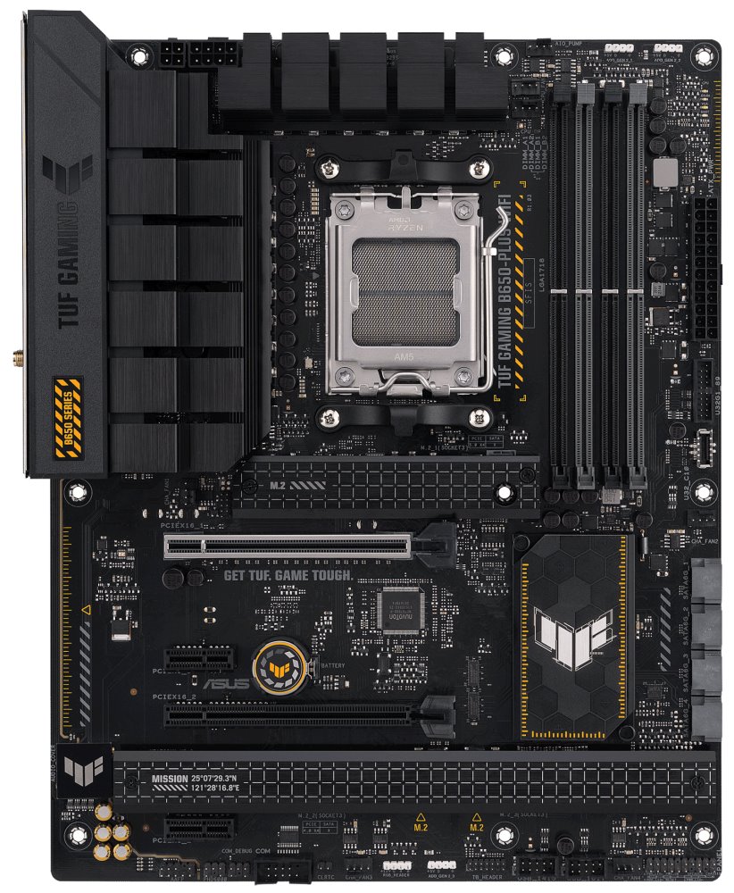 ASUS TUF GAMING B650-PLUS WIFI / AMD B650 / AM5 / 4x DDR5 / 3x M.2 / HDMI / DP / USB-C / WiFi / ATX