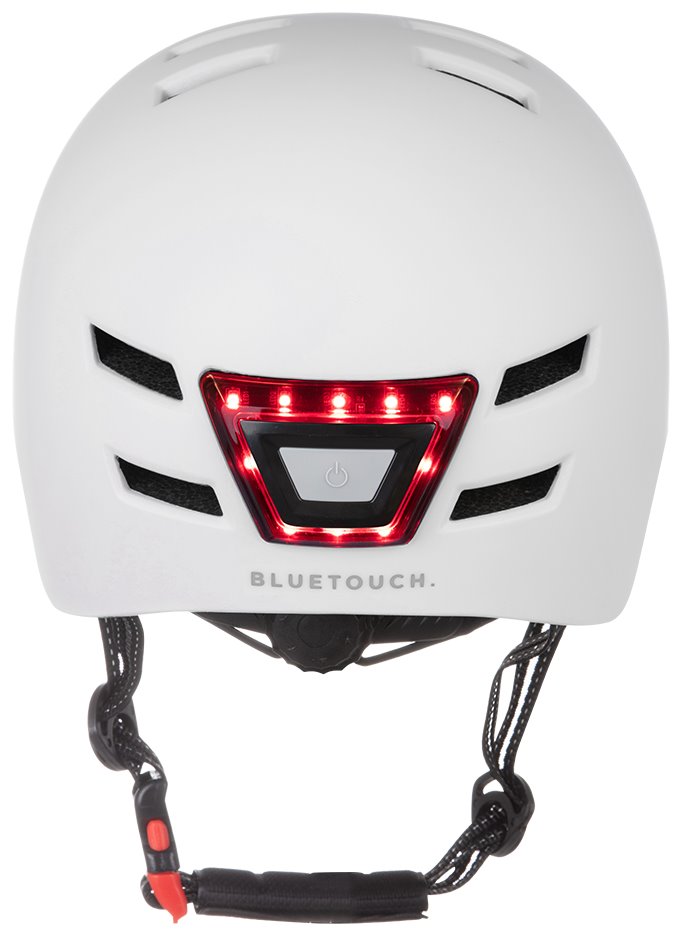 BLUETOUCH bezpečnostní helma s LED/ velikost M/ bílá