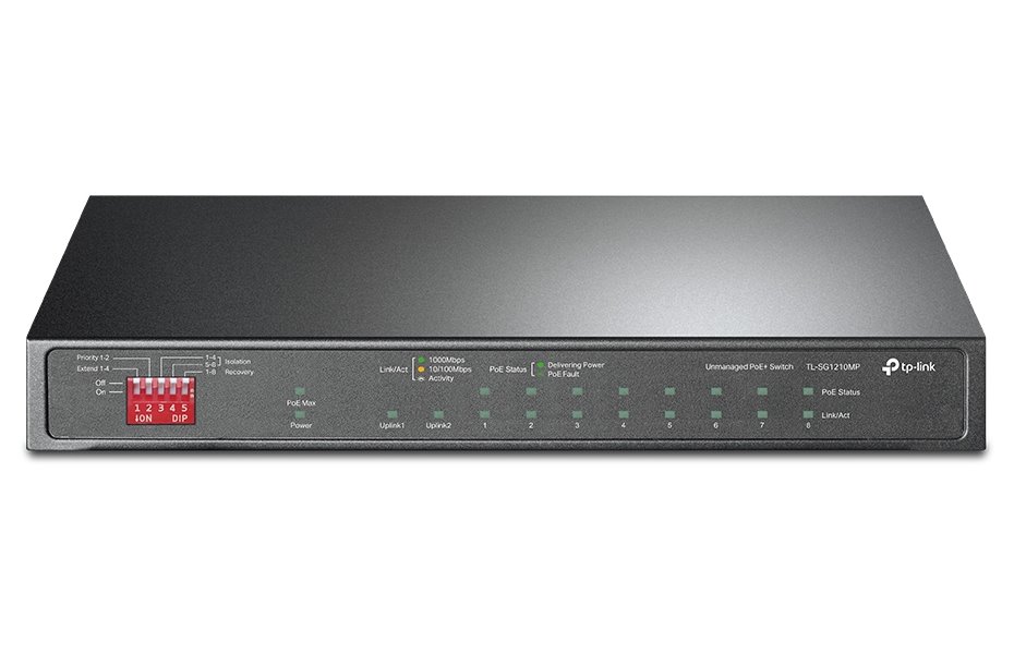 TP-Link TL-SG1210MP - 10-Port Gigabit Desktop Switch with 8-Port PoE+