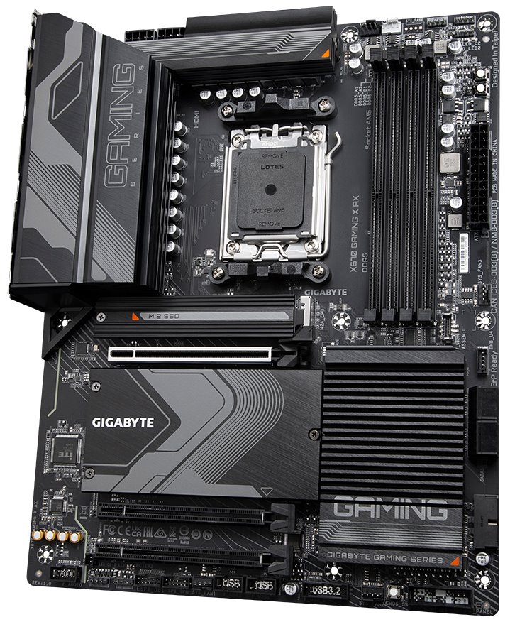 GIGABYTE X670 GAMING X AX / AMD X670 / AM5 / 4x DDR5 DIMM / 4x M.2 / HDMI / USB-C / WiFi / ATX