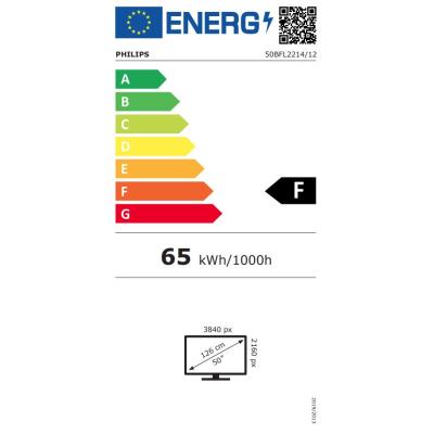 PHILIPS displej 50" 50BFL2214 / B-Line/ VA/ 4K UHD/ 350cd/ 500 000:1/ TV/ 16/7 /HDMI, USB, RJ45, RJ48