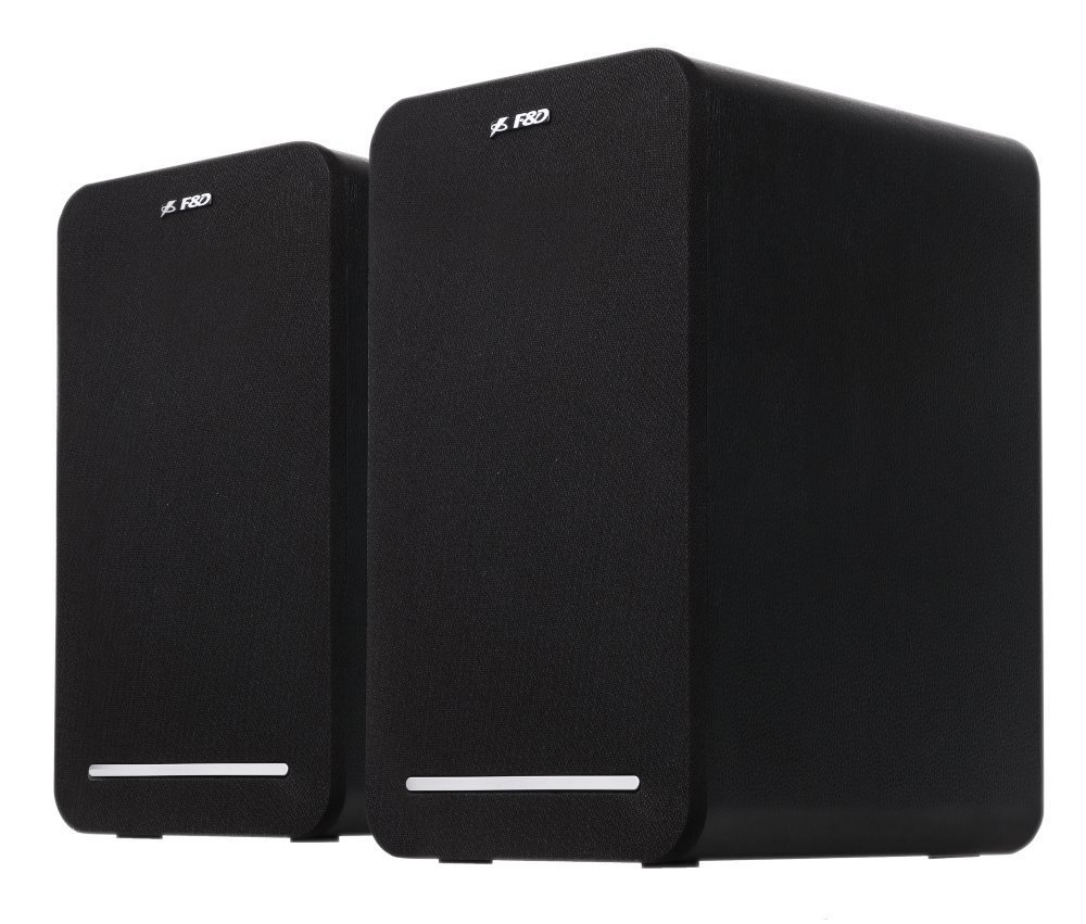POŠKOZENÝ OBAL - FENDA F&D repro R40BT/ 2.0/ 60W/ dřevěné/ černé/ BT4.2/ USB/ optický vstup/ dálkové ovládání