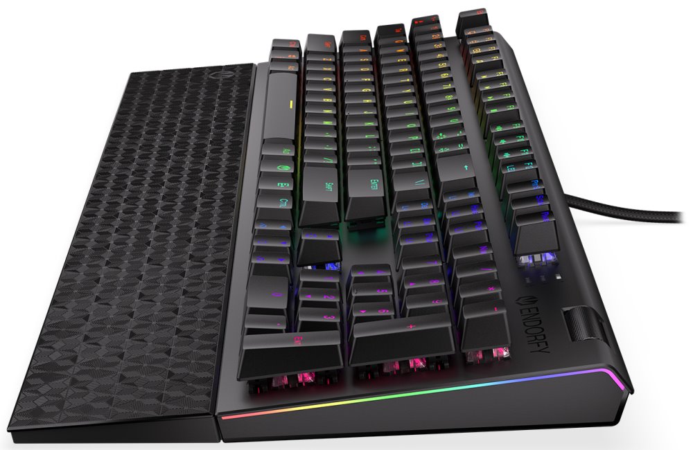 Endorfy herní klávesnice Omnis Kailh BL RGB / USB / blue switch / drátová /mechanická/US layout/černá RGB