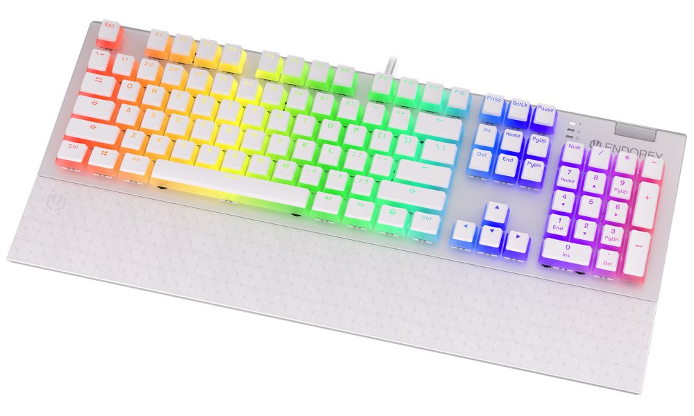 Endorfy herní klávesnice Omnis OWH Pudd.Kailh BR RGB /USB/ brown switch / drátová / mechanická / US layout / bílá RGB