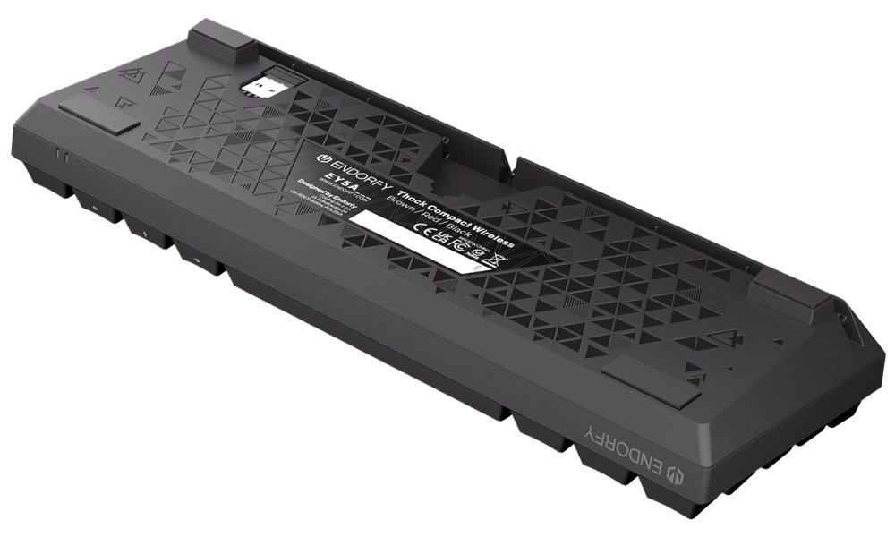 Endorfy herní klávesnice Thock Compact BR RGB /USB/ brown sw. / bezdrátová / mechanická / US layout / mini /černá RGB