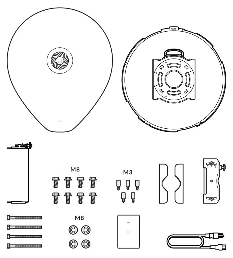 Ubiquiti AirFiber 60 XR - 60 GHz rádio (57-71GHz), PtP, 45 dBi, SFP+ port, 5 GHz záloha, 2.7+ Gbps propustnost