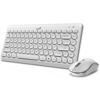 GENIUS LuxeMate Q8000 White/ Bezdrátový set 2,4GHz mini receiver/ USB/ bílá/ retro design/ CZ+SK layout