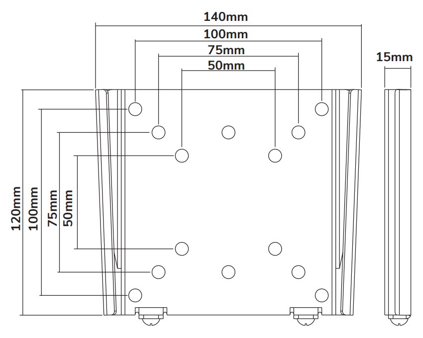 Neomounts FPMA-W25/Držák displeje/na stěnu/10-30"/fixní/VESA 100X100/nosn. 30kg/ultra tenký/stříbrný