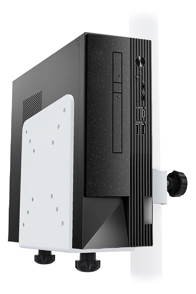 Neomounts THINCLIENT-10/Držák na mini PC/na držák displeje/VESA 100x100 /nosn. 10 kg/nastavení šírky 9-20 cm/bílý