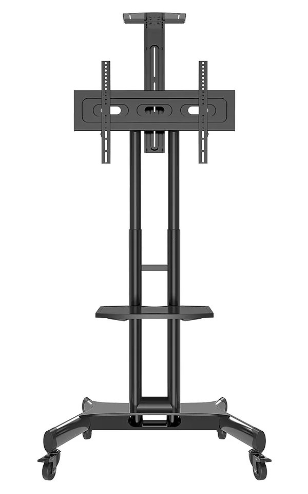 Neomounts Select NM-M1700BLACK/Držák displeje/vozík/32-75"/4 kolečka/VESA 600X400/nosn. 50kg/nast.výšky/2 police/černý