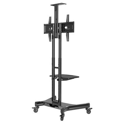 Neomounts Select NM-M1700BLACK/Držák displeje/vozík/32-75"/4 kolečka/VESA 600X400/nosn. 50kg/nast.výšky/2 police/černý
