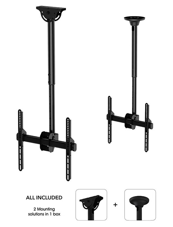 Neomounts Select NM-C440BLACK/Držák displeje/na strop/32-65"/náklon/rotace/nast.výšky/VESA 400X400/nosn. 50kg/černý