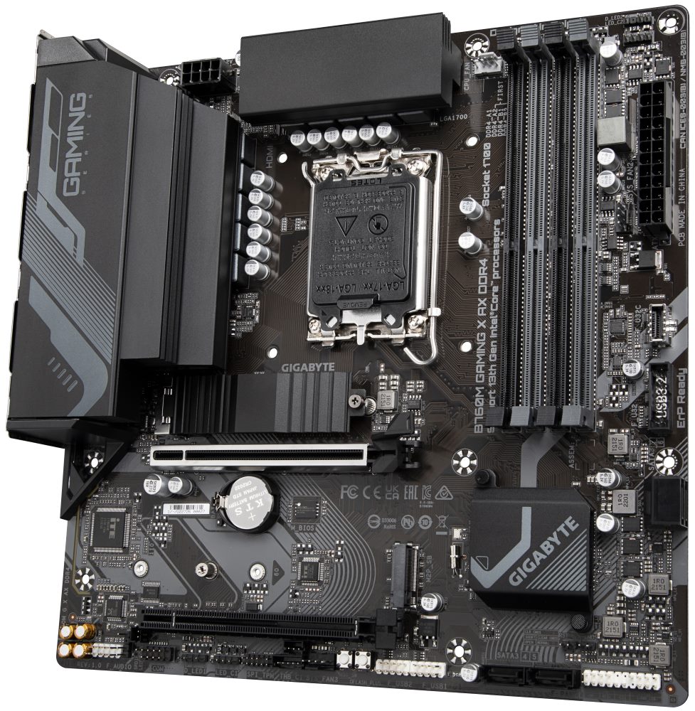 GIGABYTE B760M GAMING X AX DDR4 / Intel B760 / LGA1700 / 4x DDR4  / 2x M.2 / DP / HDMI / WiFi / mATX