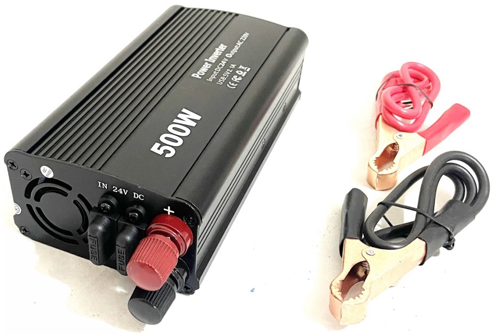 EUROCASE měnič napětí AC/DC 24V/230V/ 500W/ USB