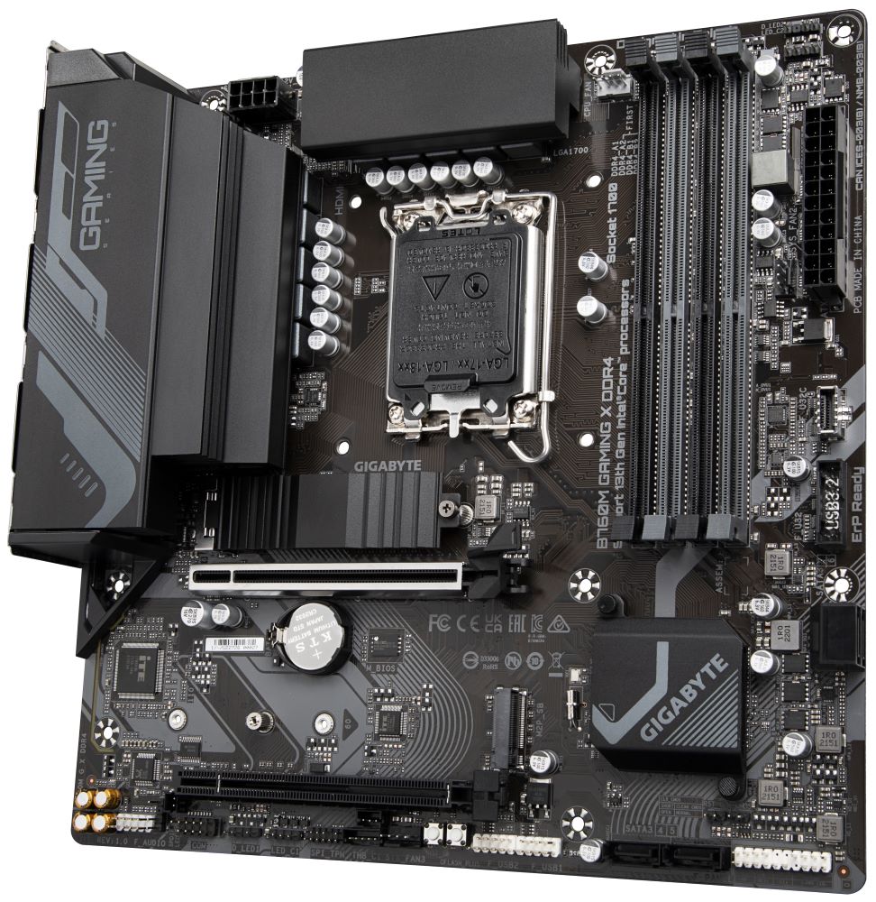 GIGABYTE B760M GAMING X DDR4 / Intel B760 / LGA1700 / 4x DDR4  / 2x M.2 / DP / HDMI / mATX