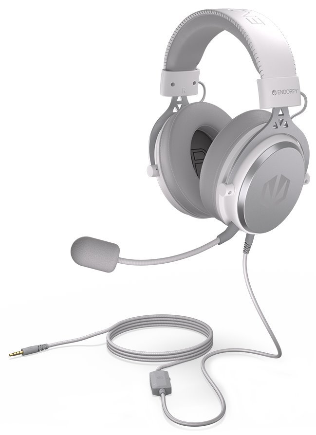 Endorfy headset VIRO Plus USB OWH / drátový / s odnímatelným mikrofonem / USB / bílý