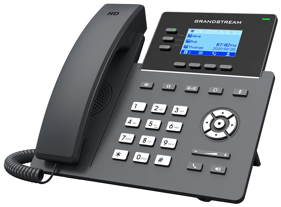 Grandstream GRP2603P/ VoIP telefon/ 2,48" podsvícený grafický display/ 6x SIP/ 2x LAN/ PoE/ GDMS