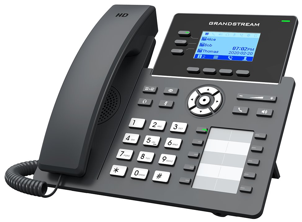 Grandstream GRP2604P/ VoIP telefon/ 2,48" podsvícený grafický display/ 6x SIP/ 2x LAN/ PoE/ GDMS